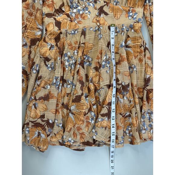 VTG Anthropologie Womens Flying Tomato Dress M Boho 70s Retro Ruffle Sheer Vneck - Picture 4 of 16